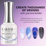 Kiara Sky Cat Eye Gel Polish – Periwinkle Magnetic FX 15ml - Image 2
