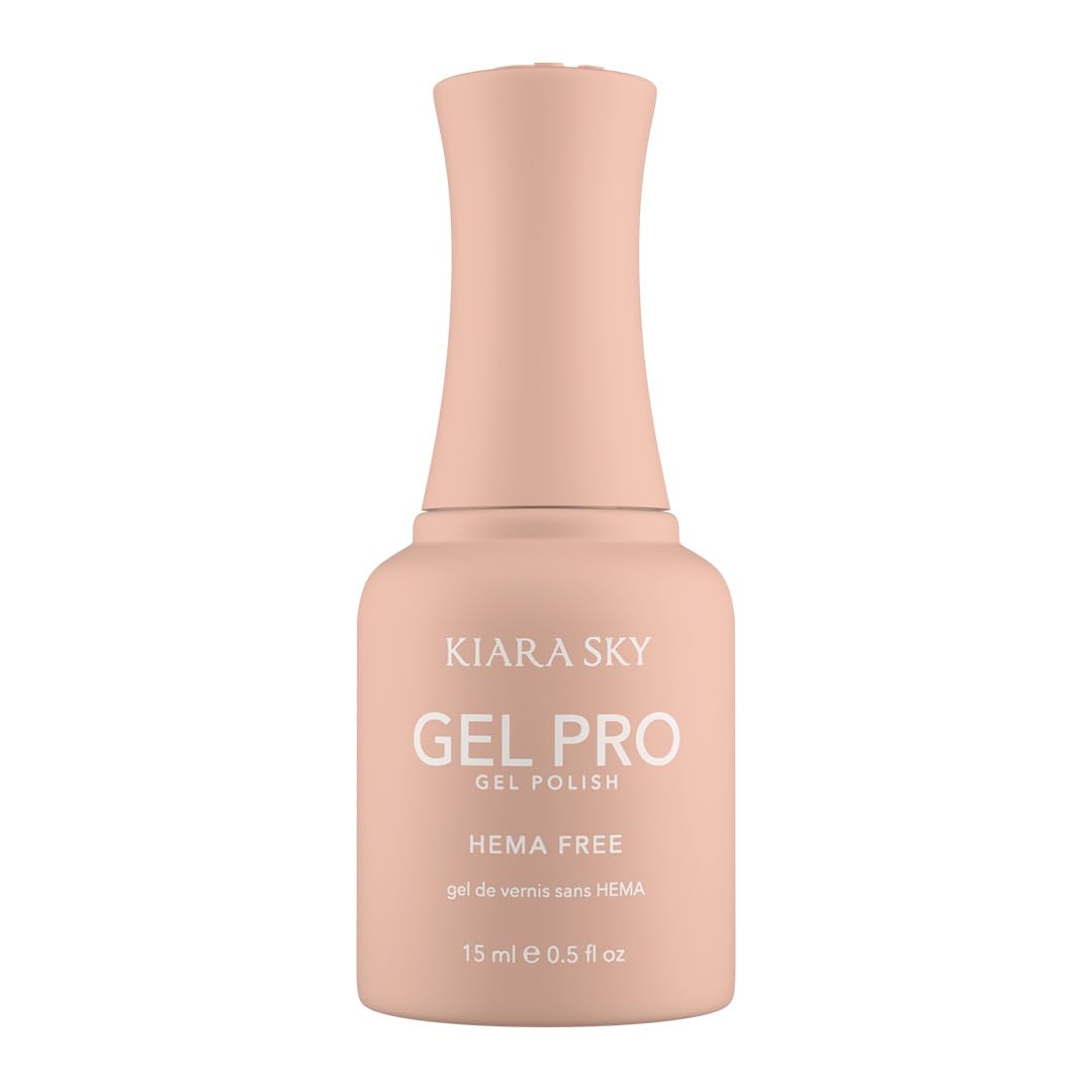 Kiara Sky HEMA-Free Gel Polish: Long-Lasting, Self-Leveling, Sheer. KIARA SKY Gel Pro HEMA-Free Sheer Gel Nail Polish | Buildable Coverage, 28+ Day Wear, Self-Leveling, UV/LED Soak-Off, 0.5 fl oz | Glamour Time #012