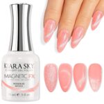 KIARA SKY Cat Eye Gel Nail Polish 15ml | Rose Gold Pink Magnetic FX Cat Eye Gel Polish Soak Off | UV LED Nail Lamp Gel | Metallic Velvet Cat Eye Gel Polish Nail Art Salon DIY Home Gel Nails - RoseBud