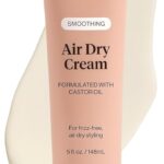 Kitsch Smoothing Air Dry Cream for Hair – Frizz Control Hair Care Product with Castor Oil & Coconut Oil – Weightless Styling Cream - Enhances Natural Texture Appearance | Ideal Gifts for Women – 5 oz