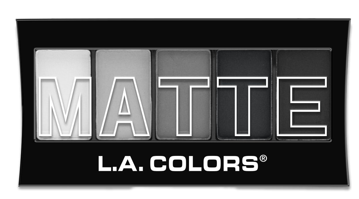 L.A. COLORS Black Lace 5 Color Matte Eyeshadow Palette L.A. COLORS 5 Color Matte Eyeshadow, Black Lace, 0.08 Oz
