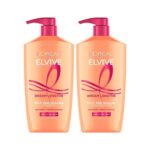 L'Oreal Paris Elvive Dream Lengths Shampoo and Conditioner Set, Seals Split Ends, Hydrating & Strengthening Hair Repair, Fine Castor Oil and Vitamins B3 and B5, 56 Fl Oz Set