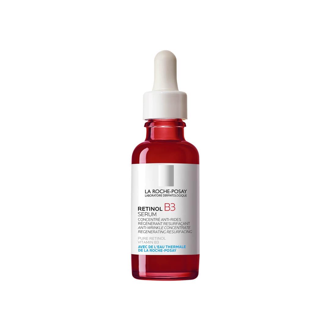 La Roche-Posay Retinol Serum for Sensitive Skin, 1.0 fl oz La Roche-Posay Pure Retinol Face Serum with Niacinamide (Vitamin B3) & Hyaluronic Acid | Gentle Anti-Aging Retinol Serum for Fine Lines & Wrinkles | Dermatologist Tested for Sensitive Skin, 1.0 fl oz
