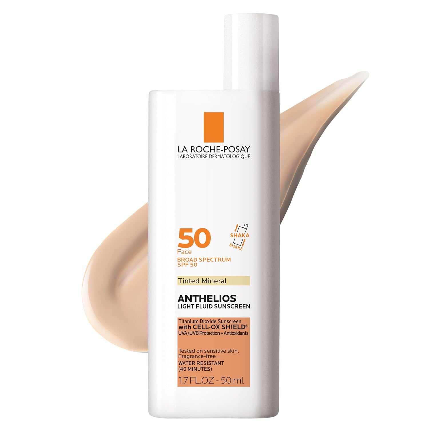 La Roche-Posay SPF 40 Ultra-Light Mineral Face Sunscreen La Roche-Posay Anthelios Sunscreen SPF 40, Ultra-Light Fluid Broad Spectrum SPF 40, Face Sunscreen with Titanium Dioxide Mineral, Lightweight & Fast-Absorbing, Oil-Free, Matte Finish