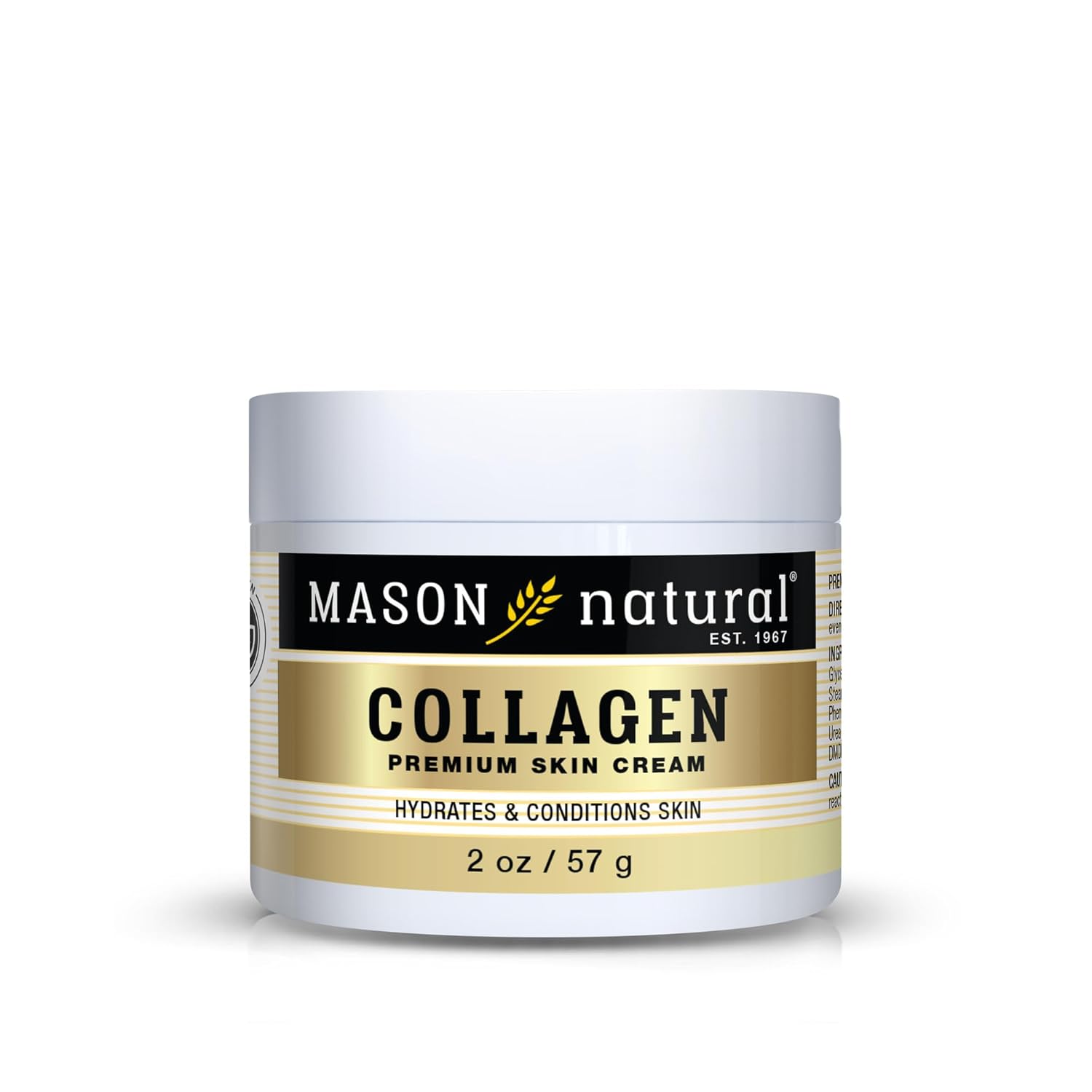 MASON NATURAL Firming Collagen Cream, Hydrating Pear Scent, 2 oz MASON NATURAL Collagen Premium Skin Cream, Women’s Anti,Aging Face & Body Daily Moisturizer for Hydration & Firmness, Pear Scent, 2 oz