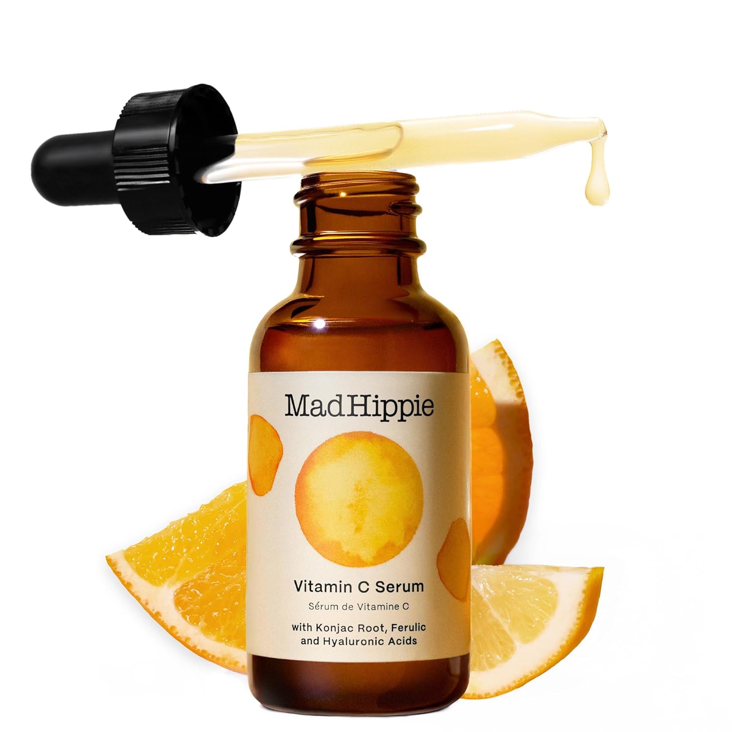 Mad Hippie Vitamin C Serum: Brightening, Gentle Formula with C, Mad Hippie Vitamin C Serum for Face – C + E + Ferulic Acid, Hyaluronic Acid, Stable Low-Irritation Formula, Brightening, 1.02 Fl Oz