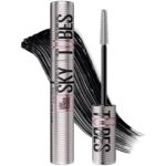Maybelline Lash Sensational Sky Tubes Tubing Mascara, Extension-Like Lengthening Mascara, 24HR Eye Makeup with Shea Butter & Castor Oil, Very Black, 1 Count