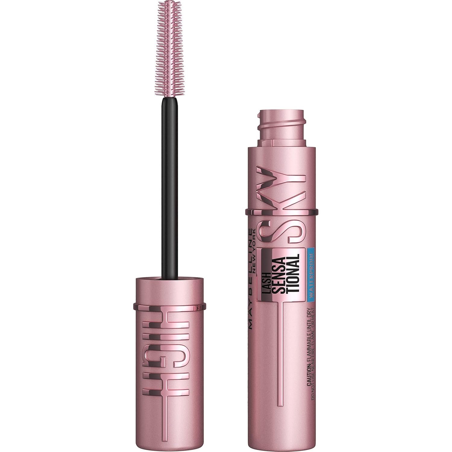 Maybelline Sky High Waterproof Mascara: Volume, Length, and Definition. Maybelline Lash Sensational Sky High Waterproof Mascara Makeup, Volumizing, Lengthening, Defining, Curling, Multiplying, Buildable Formula, Very Black, 1 Count