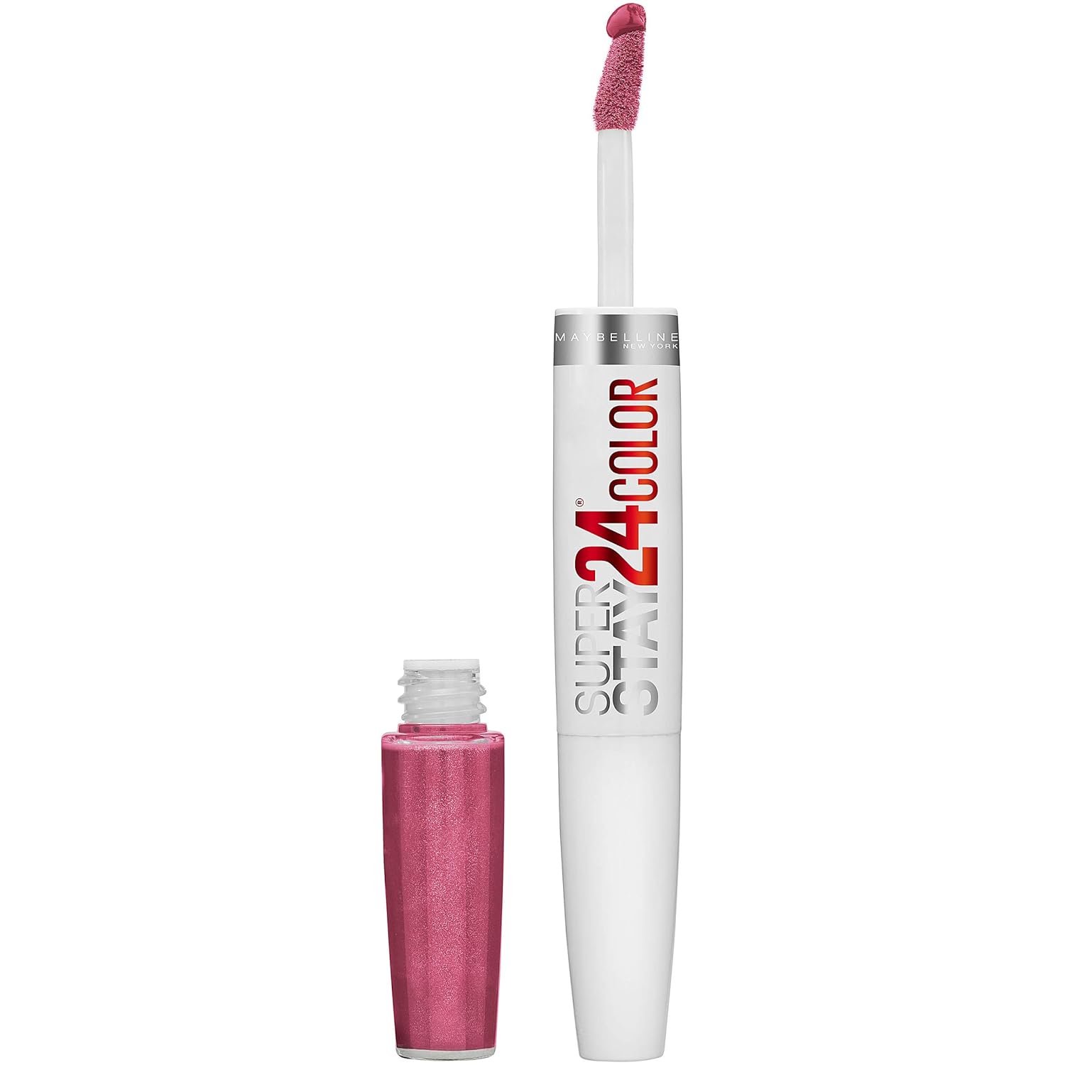 Maybelline Super Stay 24 Liquid Lipstick with Moisturizing Balm Maybelline Super Stay 24, 2-Step Liquid Lipstick Makeup, Long Lasting Highly Pigmented Color with Moisturizing Balm, Blush On, Pink, 1 Count