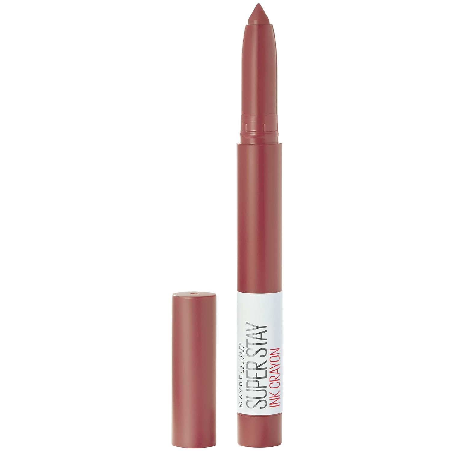 Maybelline Super Stay Ink Crayon Lipstick, 8-Hour Matte Red Brown Maybelline Super Stay Ink Crayon Lipstick Makeup, Precision Tip Matte Lip Crayon with Built-in Sharpener, Longwear Up To 8Hrs, Enjoy The View, Red Brown, 1 Count