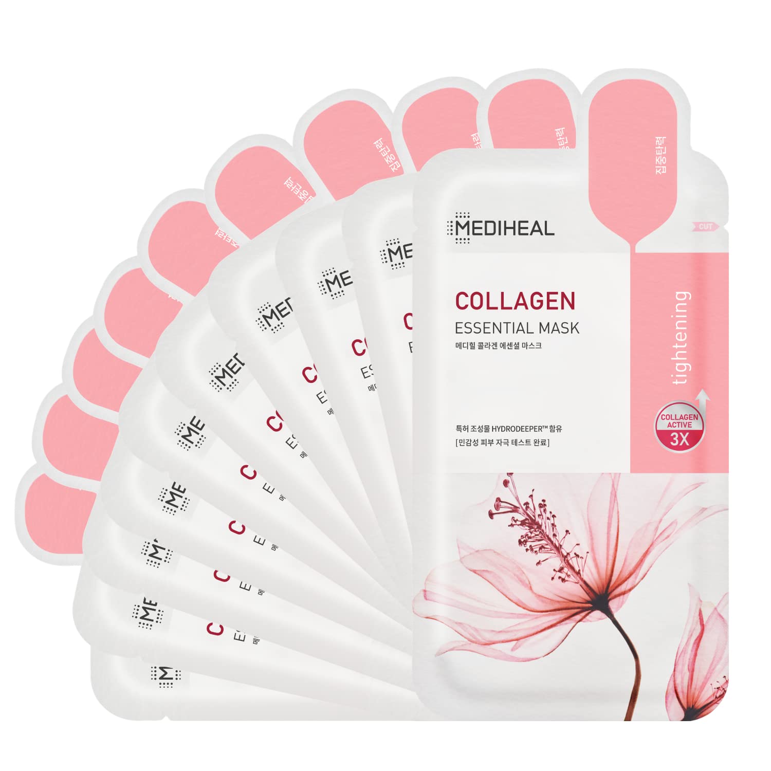 Mediheal Collagen Sheet Masks: Lifting, Firming, All Skin Types Mediheal Official Best Korean Sheet Mask - Collagen Essential Face Mask 10 Sheets Lifting and Firming For All Skin Types Value Sets