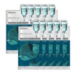 MEDIHEAL Essential Face Mask [Madecassoside] Blemish Repair 10 pcs. with 98% Purity Madecassoside & Hyaluronic Acid - Soothing Care, Hydrating- Travel Essentials, Vegan Formula Korean Sheet Mask