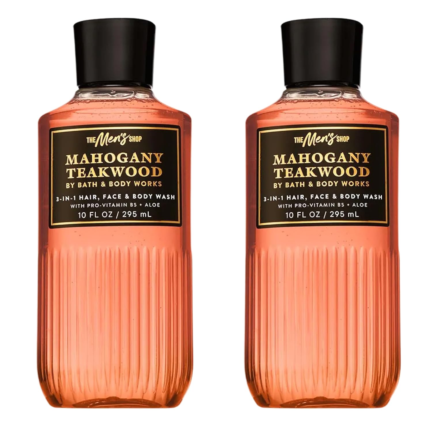 Men's 3-in-1 Wash: Mahogany Teakwood Scent, 2-Pack Bath & Body Works 3-in-1 Hair, Face & Body Wash for Men – Mahogany Teakwood Scent, Men's Shampoo & Cleanser with Pro-Vitamin B5 & Aloe, Warm Woodsy & Masculine Scent, 10 fl oz - 2 Pack