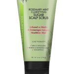 Mielle Organics Rosemary & Mint Sugar Exfoliating Scalp Scrub - Gentle Pre-Shampoo Dry Scalp Treatment for Oil & Product Buildup - Biotin Infused Non-Drying, Moisturizing Formula (6 Fl Oz)