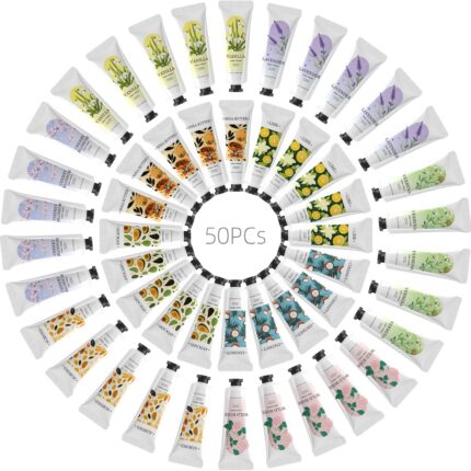 BODY & EARTH Lotion Bulk 50 Pack Mini Lotion Bulk Stocking Stuffers Bachelorette Party Favors Gifts for Christmas Hand Lotion Travel Size Gifts for Women Small Gifts for Women Bridesmaid Gifts