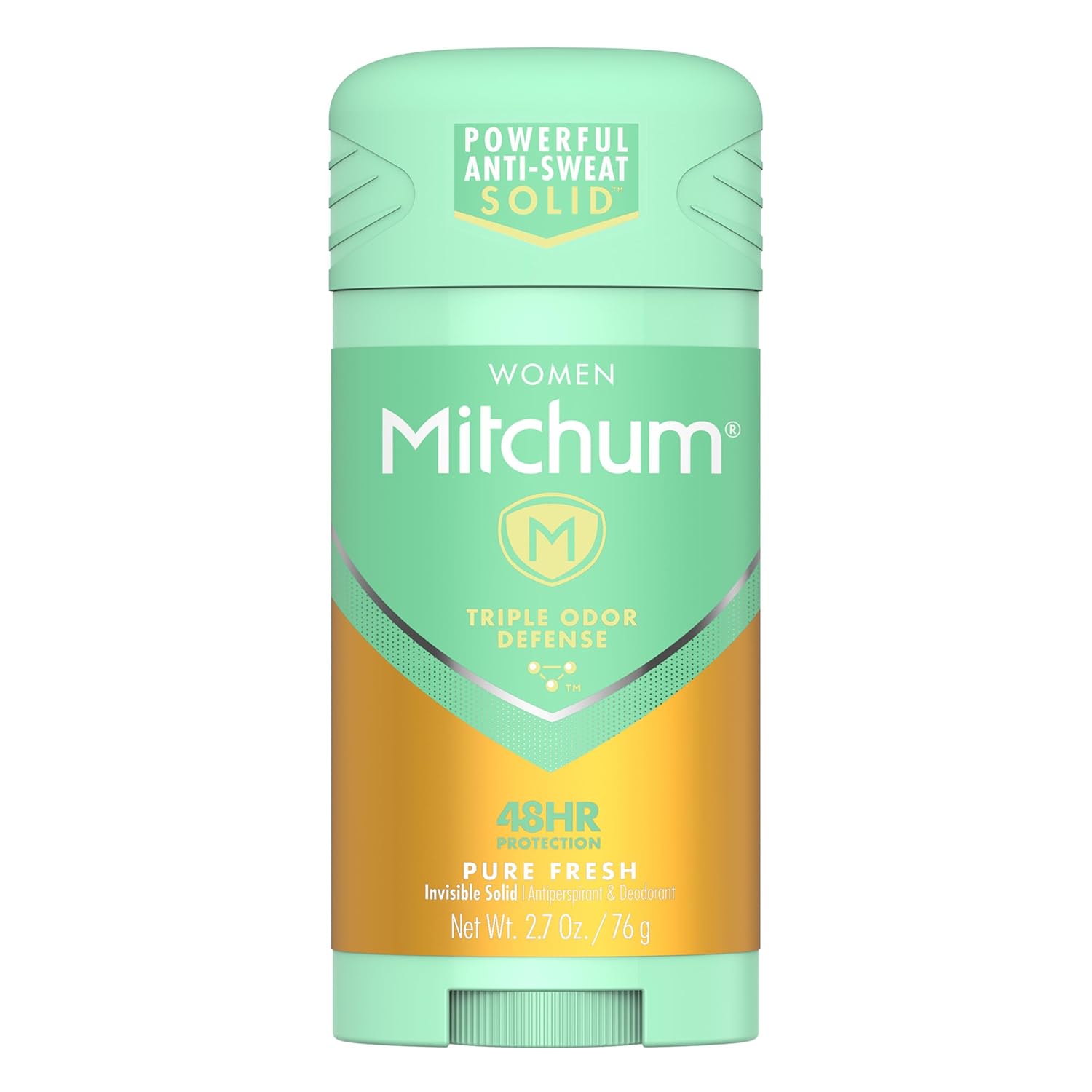 Mitchum Women's Triple Odor Defense Antiperspirant, Pure Fresh 2.7 oz Mitchum Women Triple Odor Defense Invisible Solid Antiperspirant Deodorant, Pure Fresh, 2.7 oz