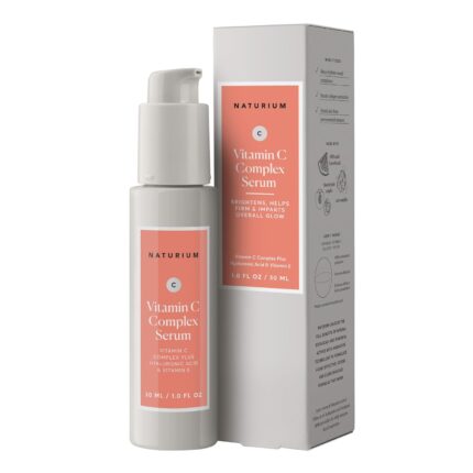 Naturium Vitamin C Complex Face Serum, Plus Hyaluronic Acid & Vitamin E, Anti Aging Skin Care Treatment, 1 oz