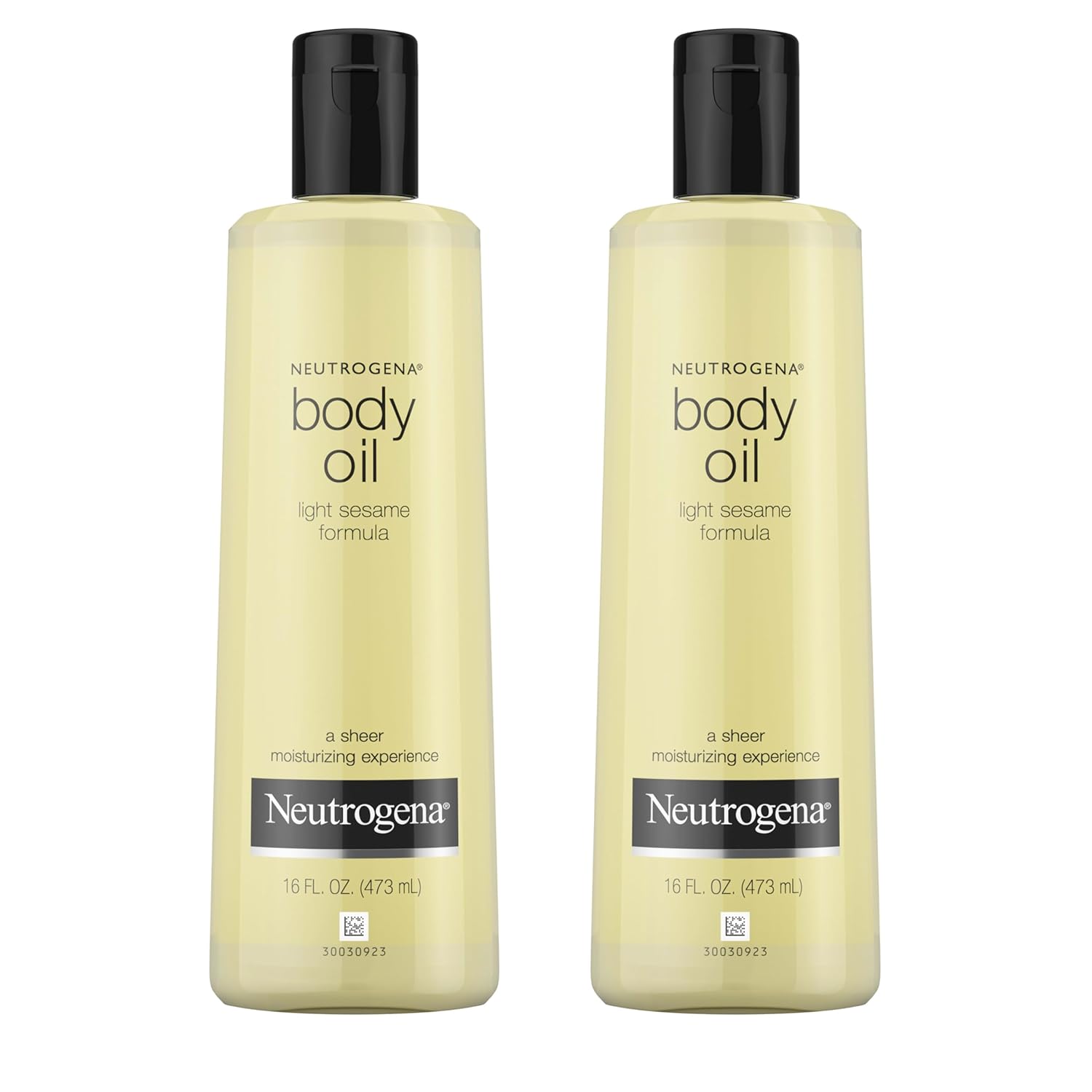 Neutrogena Body Oil Twin Pack: Radiant Glow for Dry Skin Neutrogena Body Oil Light Sesame Formula, Twin Pack of 16 fl oz, Radiant Glow Moisturizer for Dry Skin, Bath & Shower Oil For Smooth and Hydrated Skin