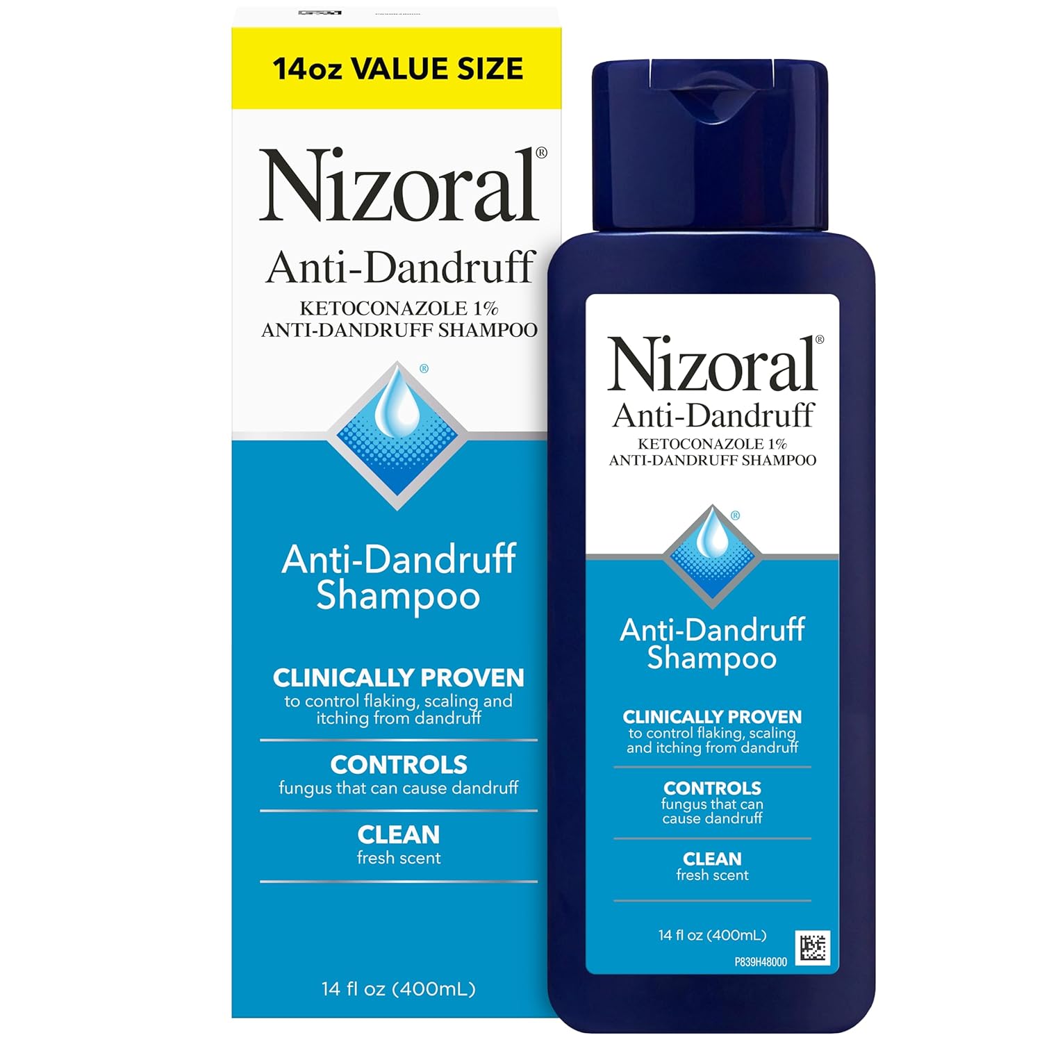 Nizoral 1% Ketoconazole Anti-Dandruff Shampoo, Fresh Scent Nizoral Anti-Dandruff Shampoo with 1% Ketoconazole, 14 Fl Oz, Fresh Scent, Anti Fungal Shampoo