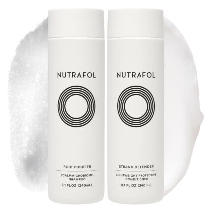 Nutrafol Shampoo and Conditioner, Cleanse and Protect Hair and Scalp, Improves Hair Volume, Strength and Texture, Physician-formulated for Thinning Hair, Color Safe - 8.1 Fl Oz Bottle