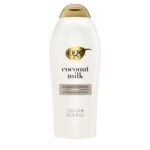 OGX Nourishing + Coconut Milk Conditioner, Hydrating & Restoring Conditioner Moisturizes for Soft Hair After the First Use, Paraben-Free, Sulfate-Free Surfactants, 25.4 fl. oz