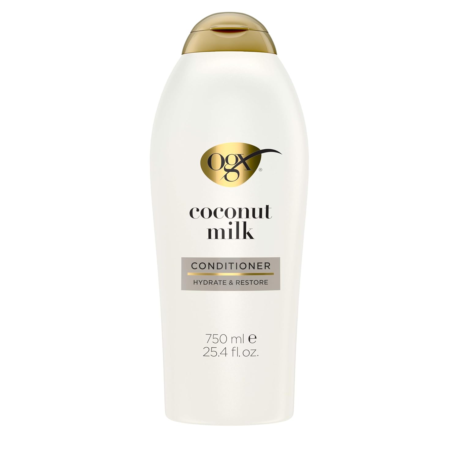 OGX Coconut Milk Conditioner: Hydrating, Paraben & Sulfate-Free Formula OGX Nourishing + Coconut Milk Conditioner, Hydrating & Restoring Conditioner Moisturizes for Soft Hair After the First Use, Paraben-Free, Sulfate-Free Surfactants, 25.4 fl. oz