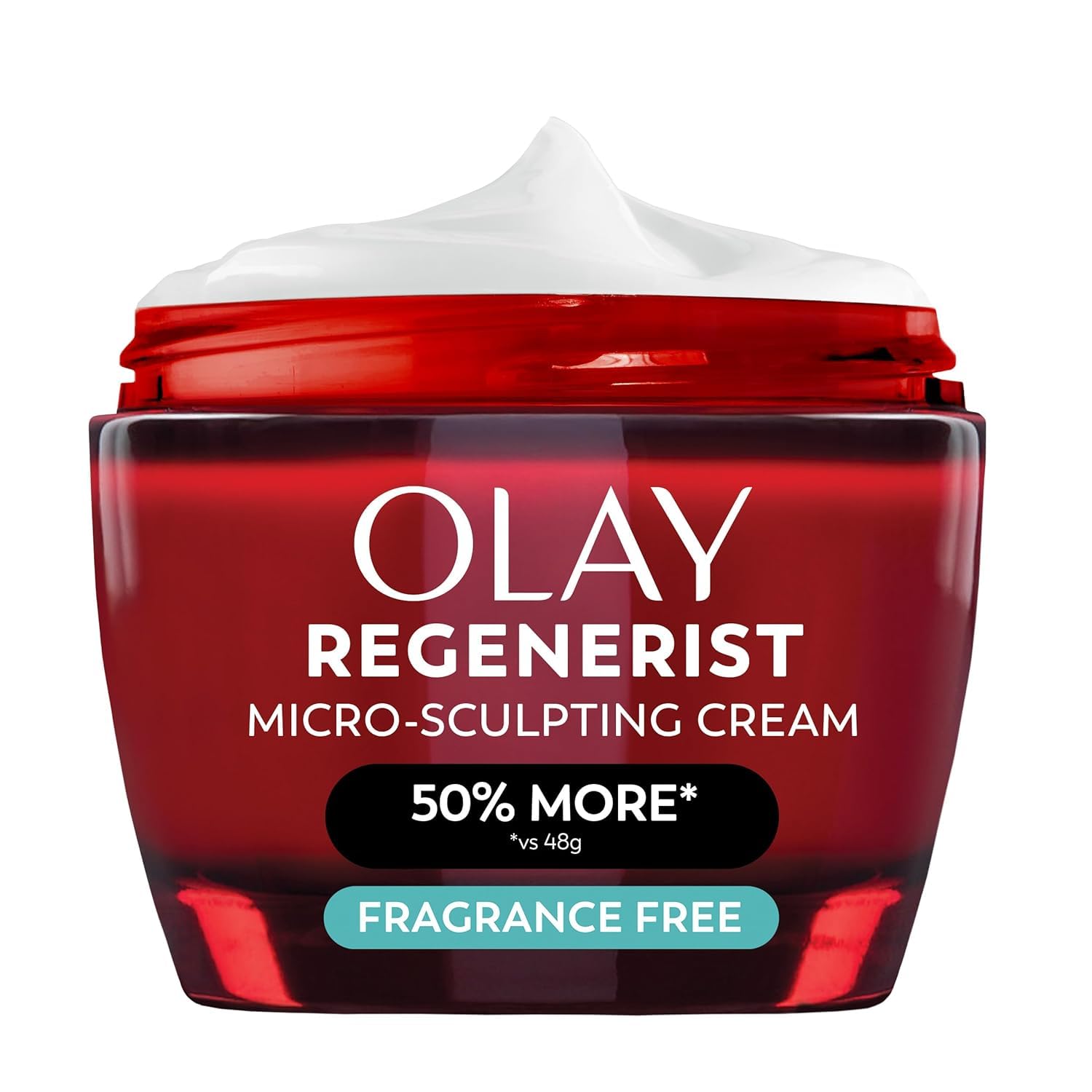 Olay Regenerist Fragrance-Free Anti-Aging Micro-Sculpting Cream, 2.6oz Olay Face Moisturizer, Regenerist Micro-Sculpting Cream for Women, Fragrance-Free - Anti-Aging, Anti-Wrinkle, Firming Skin Care - Triple Collagen Cream, Peptide, Hyaluronic Acid, Niacinamide, 2.6oz