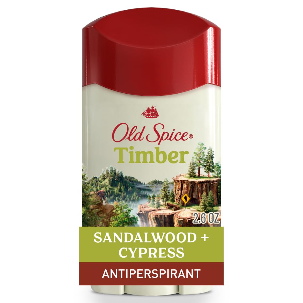 Old Spice Antiperspirant: 24/7 Freshness & Gentle Protection. Old Spice Dry Feel Antiperspirant Deodorant for Men, 24/7 Freshness, 24/7 Sweat & Odor Protection, Gentle on Skin with Skin Conditioners, Timber with Sandalwood + Cypress Scent, 2.6 oz