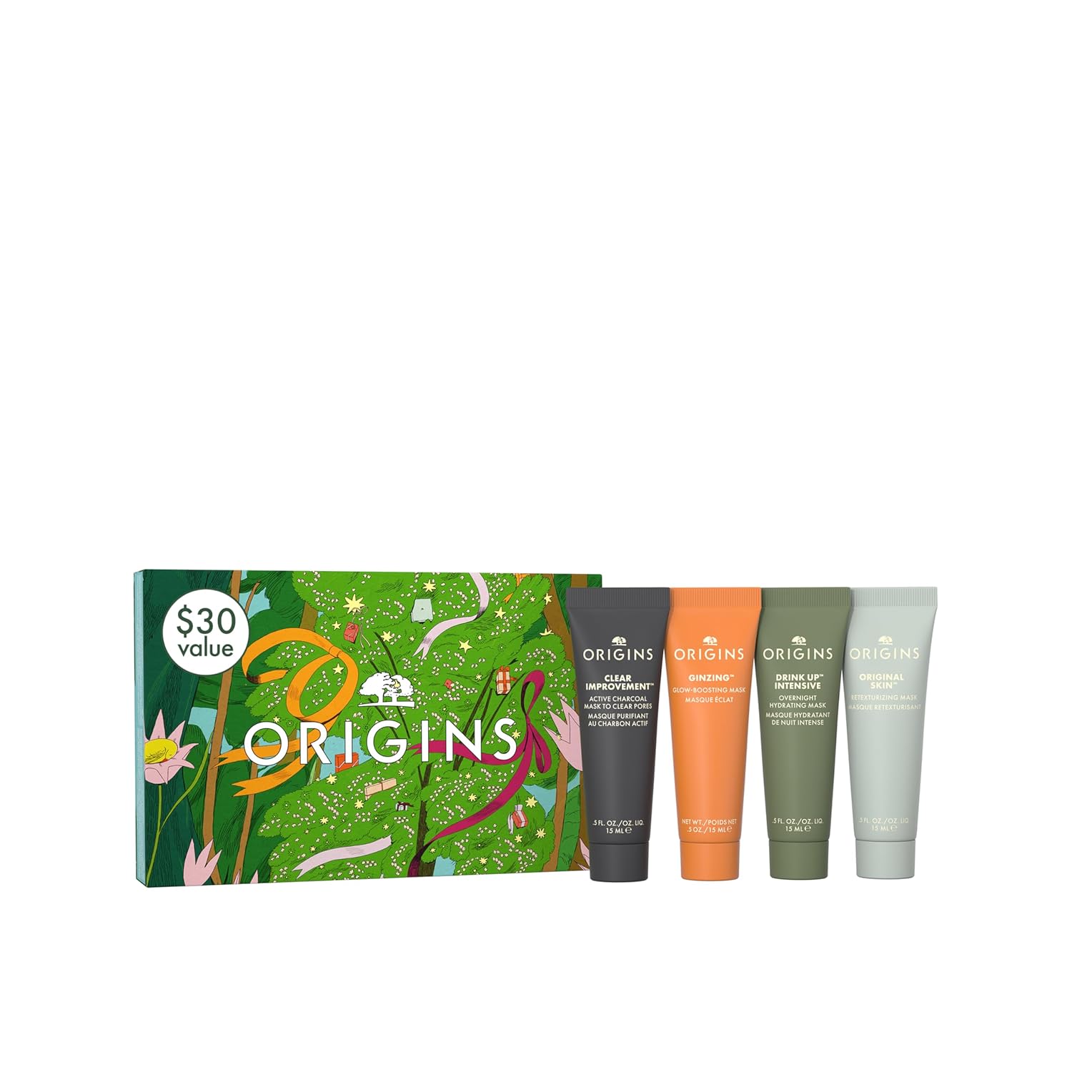 Origins Multi-Maskers Travel Set | Four Mini Essentials | Limited Origins Multi-Maskers Skin Care Set | Four Mini Travel Size Essentials | Limited Edition Holiday Gift Set