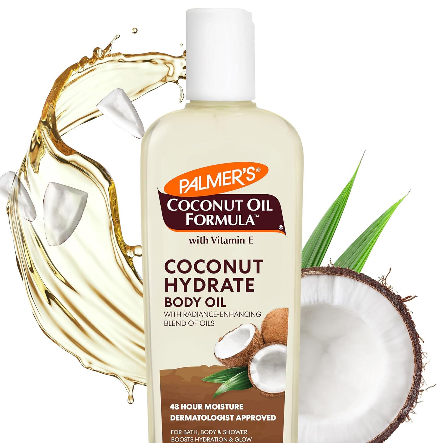 Palmer's Coconut Oil Body Oil with Green Coffee Extract, 8.5 Palmer's Coconut Oil Formula Body Oil, Body Moisturizer with Green Coffee Extract, Bath Oil for Dry Skin, 8.5 Ounces (Pour Cap)