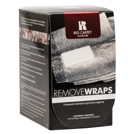 Red Carpet Manicure Remove Wraps – 100 Count, Salon-Quality Gel Polish Remover Foil Wraps, Easy, Quick & Mess-Free Soak-Off Removal, Essential for Gel Nail Care
