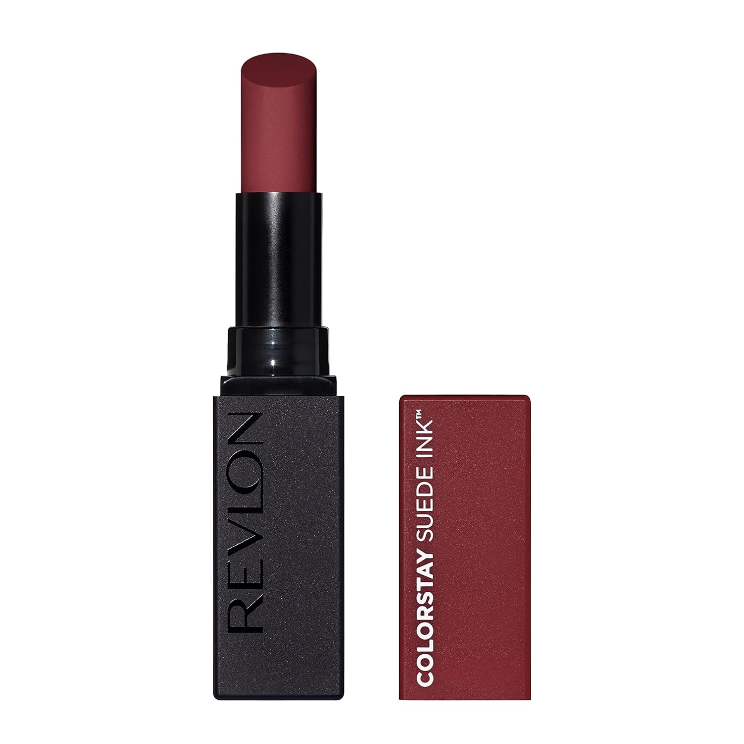 Revlon ColorStay Suede Ink Lipstick: Matte, Waterproof, Vitamin E-Infused Revlon Lipstick, ColorStay Suede Ink, Built-in Primer, Infused with Vitamin E, Waterproof, Smudge-proof, Matte Color, 019 In the Zone, 0.09 oz