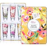 BODY & EARTH Hand Cream Gifts Set with Shea Butter, Hand Lotion Travel Size Hand Cream for Women, Moisturizing Hand Lotion Set for Dry Cracked Hands, Birthday Gifts Set for Women, 6 x 1 OZ