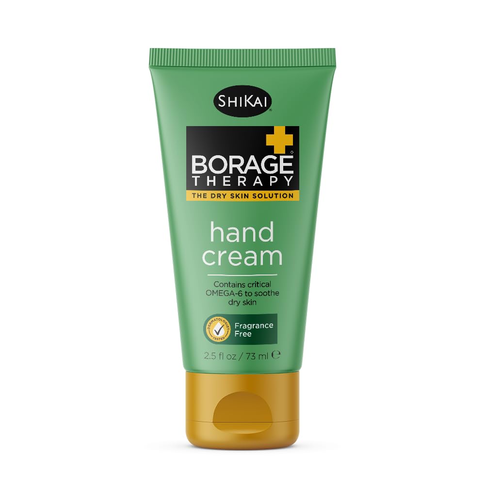 ShiKai Borage Therapy Hand Cream: Fragrance-Free Moisturizer for Dry Skin ShiKai Borage Therapy Hand Cream (2.5 oz) | Fragrance Free Moisturizer for Hands & Body | Fast Relief Lotion for Dry Skin | With Oatmeal & Shea