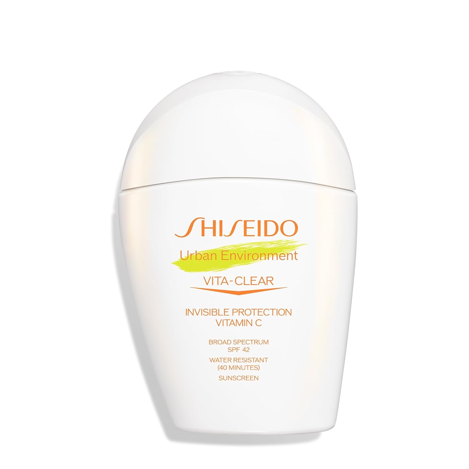 Shiseido SPF 42 Invisible Sunscreen with Vitamin C, No-Shine Formula Shiseido Urban Environment Vita-Clear Sunscreen SPF 42 - Invisible Formula with Vitamin C - No-Shine, Makeup Effect for 8 Hours - Non-Comedogenic - 30 mL