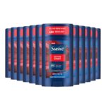 Suave Active Sport Men’s Antiperspirant Deodorant, All Day Bergamot & Wood Scent, for 48hr Odor & Wetness Protection, 2.7oz, 12 Pack