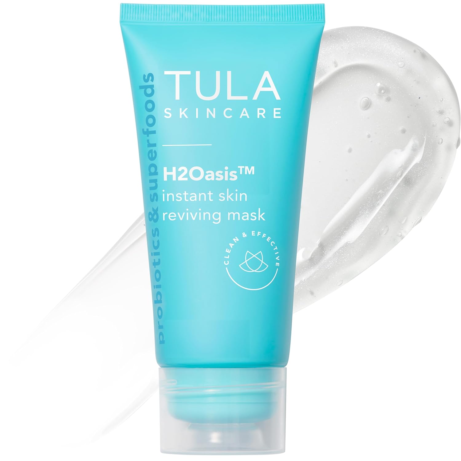 TULA H2Oasis Mask: Hydrating Revival for Tired Skin. TULA Skin Care H2Oasis Instant Skin Reviving Mask - Hydrating Face Mask, Plumps and Energizes Tired Dehydrated Skin, Contains Resurrection Plant and Desert Lime, 2.7 Fl Oz.