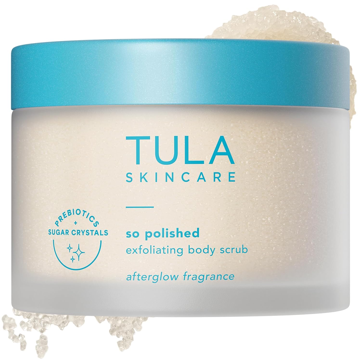 TULA So Polished Exfoliating Body Scrub for Radiant Skin TULA Skin Care So Polished Exfoliating Body Scrub - Gently Exfoliates with Prebiotics, Coconut Oil, and Sugar for Reviving Exfoliation and Glow, 0.44 lb