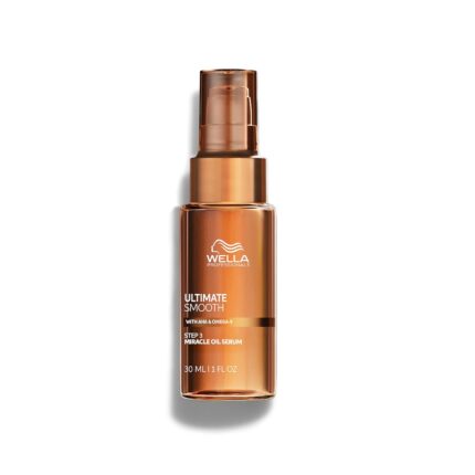Wella Professionals ULTIMATE SMOOTH Miracle Oil Serum for Dry, Dull & Frizzy Hair | Kit | Nourishes, Smooths & Adds a Silky Shine | With Squalane & Omega 9 | Heat Protectant | Color Safe