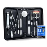 Manicure Set Women and Men – 12-Piece Professional Grooming Kit with Premium Tools, Genuine Leather Case, and exclusive Glass Nail File for Hand & Foot Care, German Quality