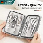 8-in-1 Premium Manicure Set with Luxury Leather Case - Image 4