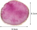 2-Piece Resin Nail Art Palette with Gold Edge Holder - Image 3