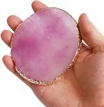 2-Piece Resin Nail Art Palette with Gold Edge Holder - Image 4