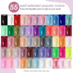 60-Piece JODSONE Gel Nail Kit with UV Light and Base Coat - Image 3