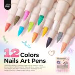 12-Color Nail Art Pen Set for DIY Designs and Manicures - Image 2