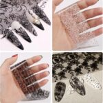 20 Rolls Black & White Lace Nail Foil for DIY Art - Image 3