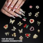 FANDAMEI 24-Grid Nail Art Kit with 3D Charms & Gems - Image 4