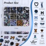 850-Piece 3D Nail Charms Kit: Butterflies, Flowers & More - Image 3