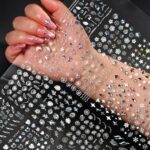 90 Sheets Holographic Silver Nail Art Stickers with Tweezer - Image 4