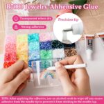 48-Color Flatback Rhinestones with Glue for Crafting Kit - Image 3